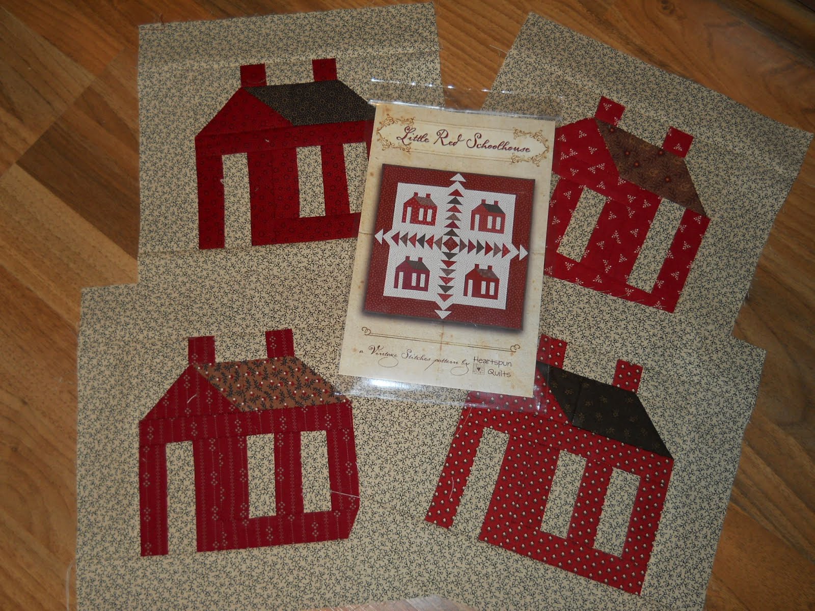 QUILTED CROW "Little Red Schoolhouse"
