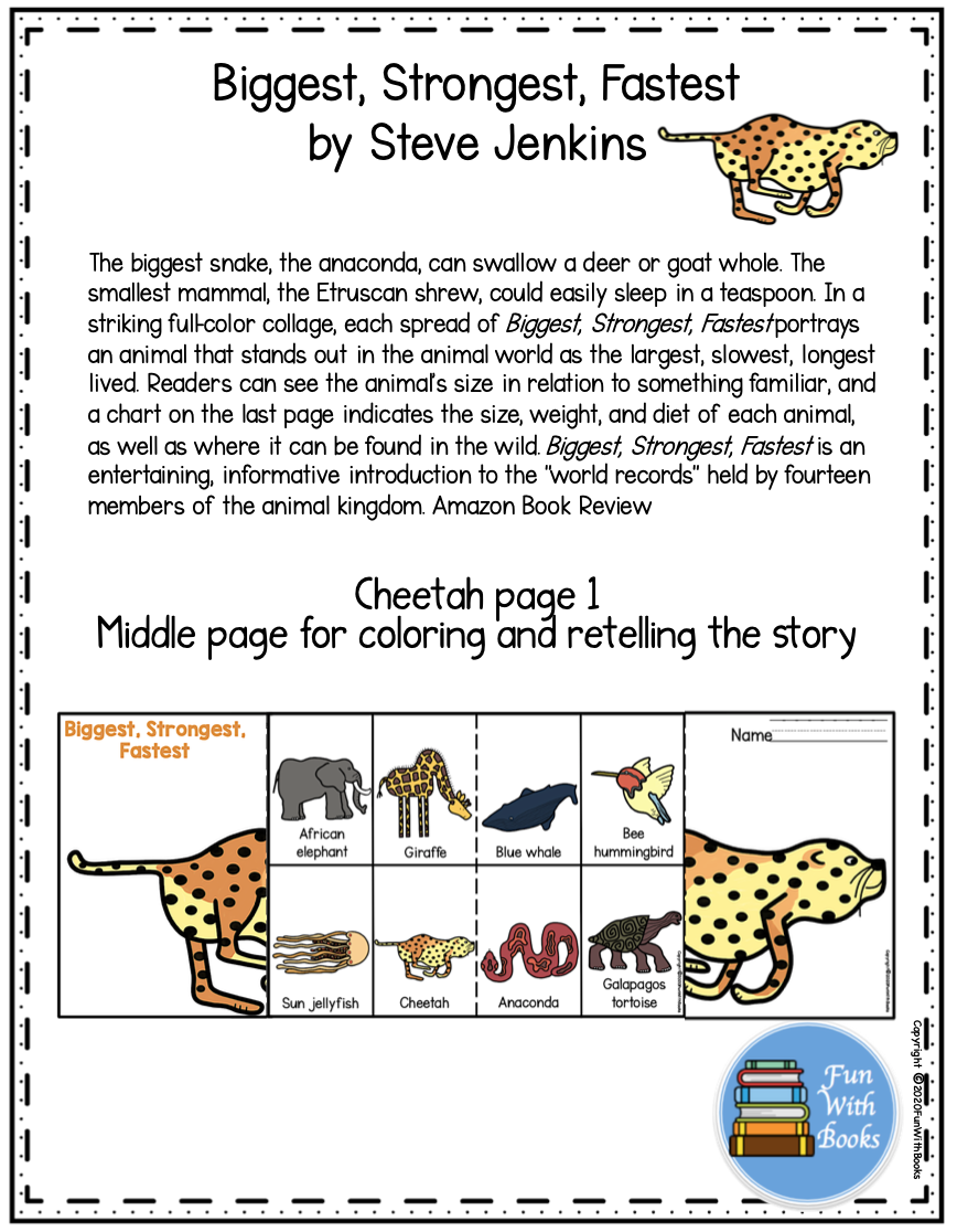 BIGGEST, STRONGEST, FASTEST BOOK CRAFT Book Units by Lynn