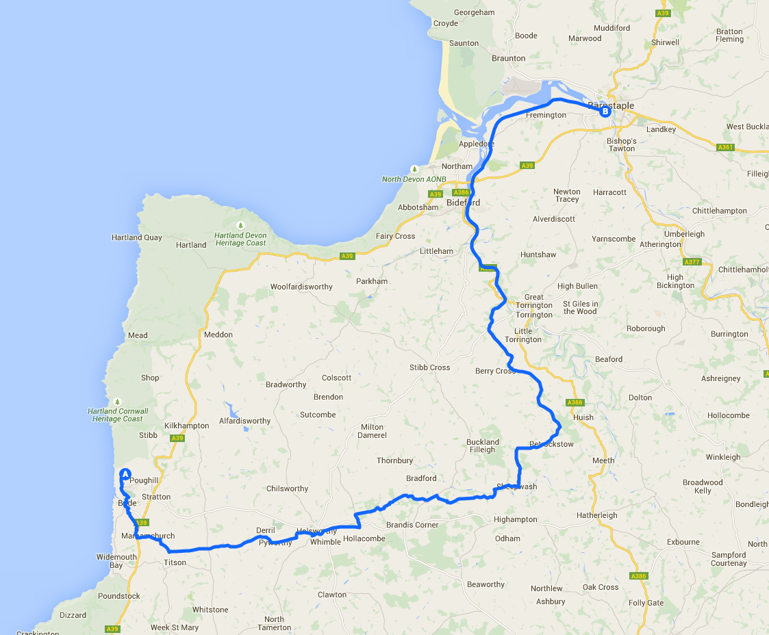 Tarka Trail Cornwall 2015 The Cycle Route