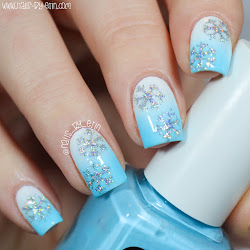 glitter nails snowflake nail winter christmas gradient club perfect