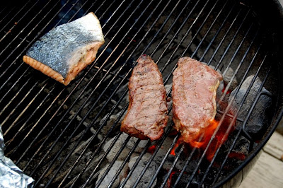 Grilling Lake and Steak - Photo by David Yussen