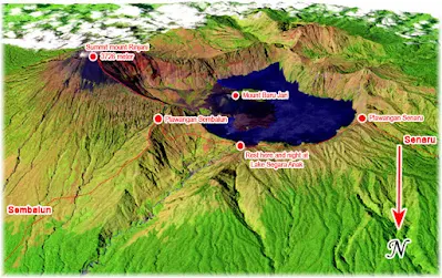 Maps of Mount Rinjani