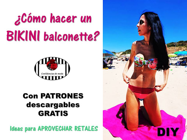 Cómo hacer un BIKINI balconette. Con PATRONES DESCARGABLES GRATIS