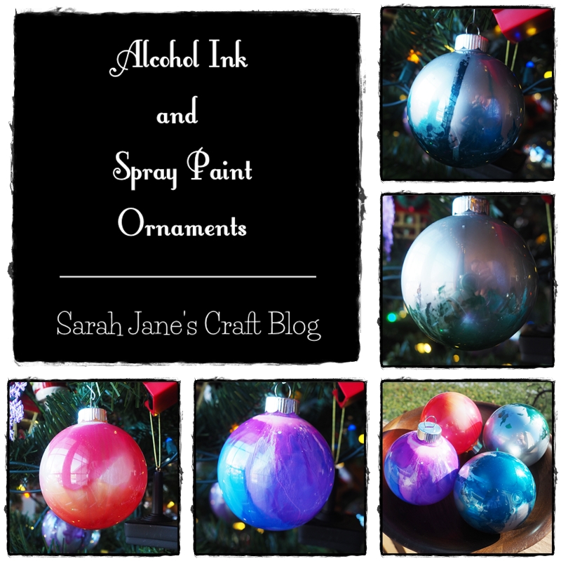 Alcohol Ink and Spray Paint Ornaments