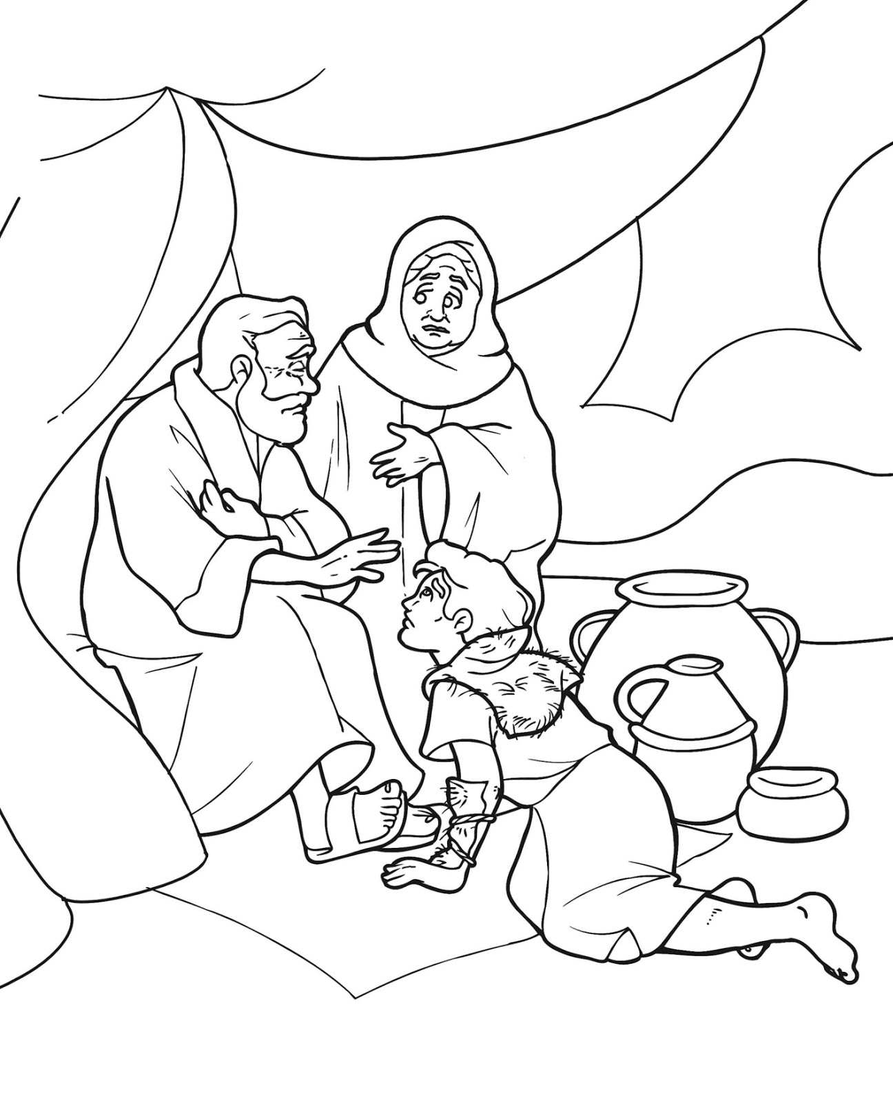 jacob and esau reunite coloring pages - photo #11