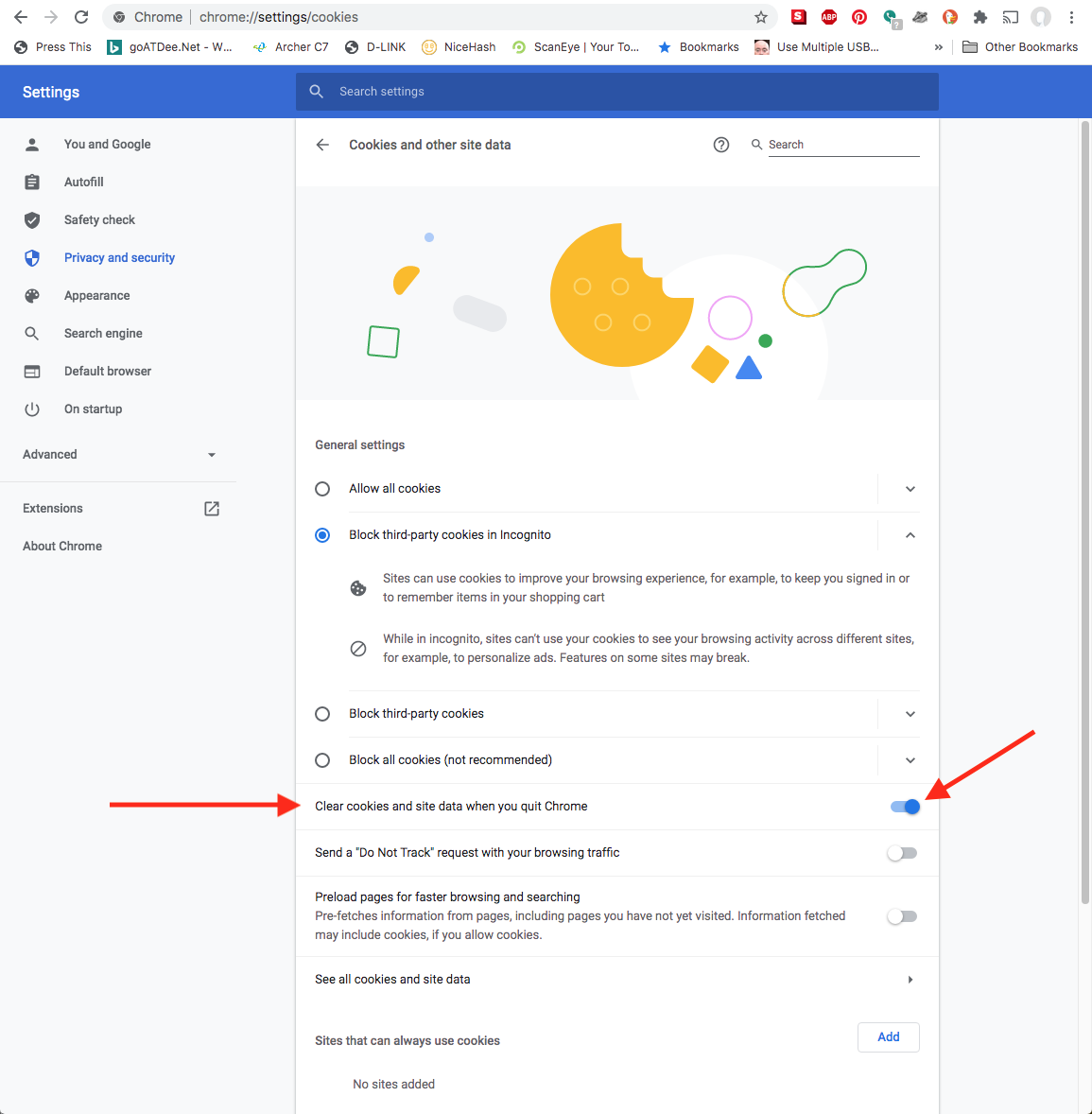 Google chrome cookie файлы