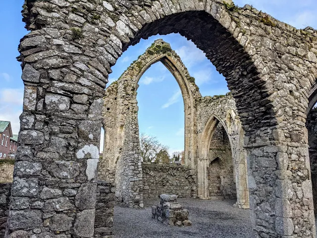 Castledermot Abbey near Kilkea Castle in South Kildare