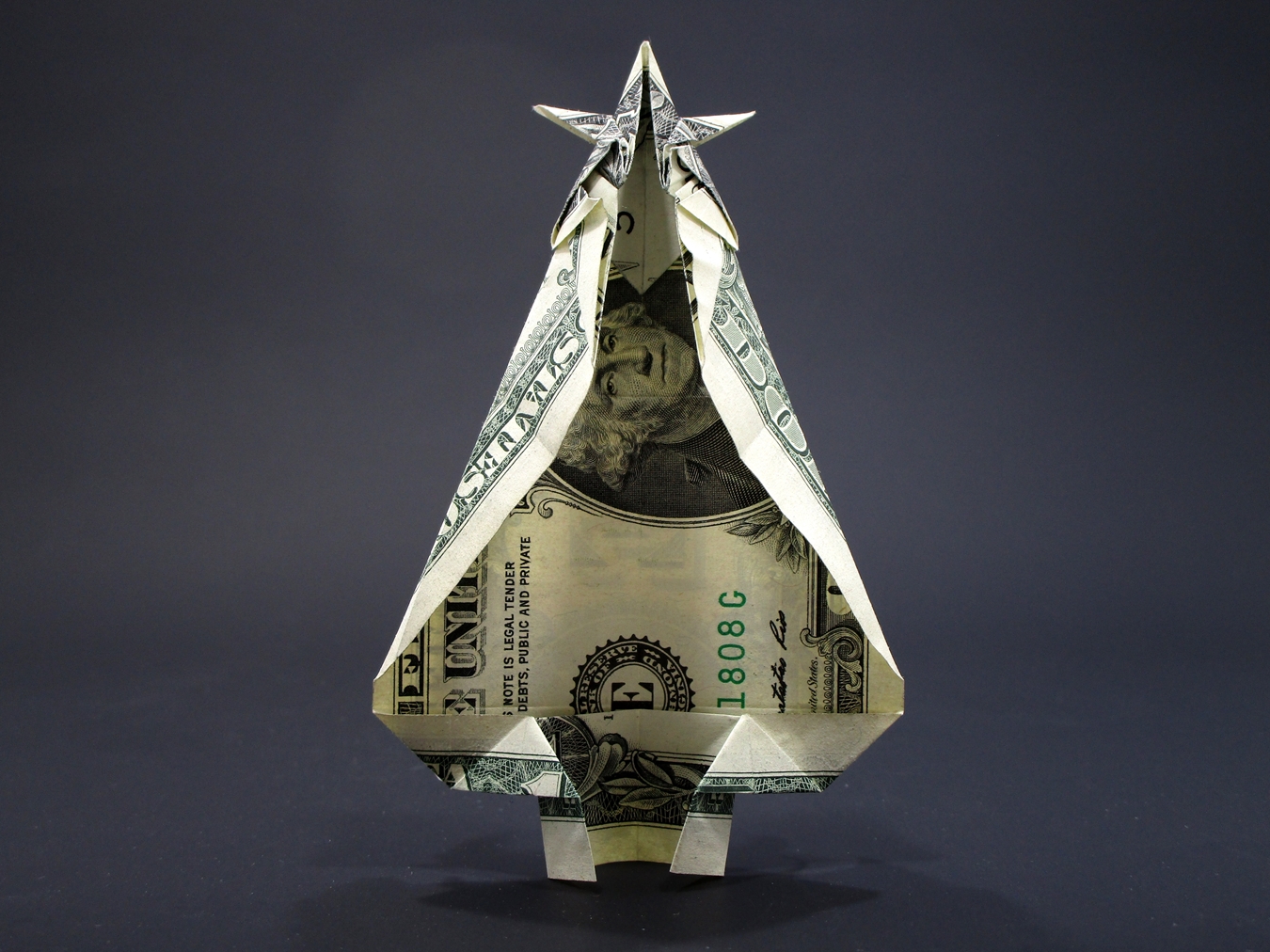 MarianoMi mundo el Origami Dollar Christmas Tree