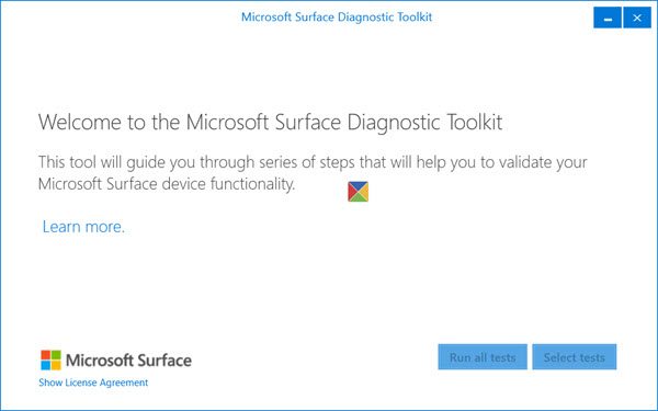 Microsoft Surface 진단 도구 키트