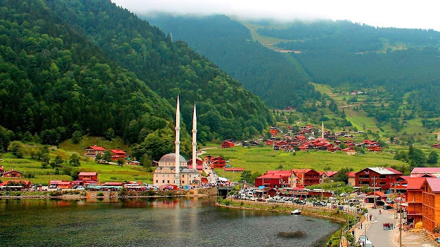 Beautiful lake, greenery of Turkey