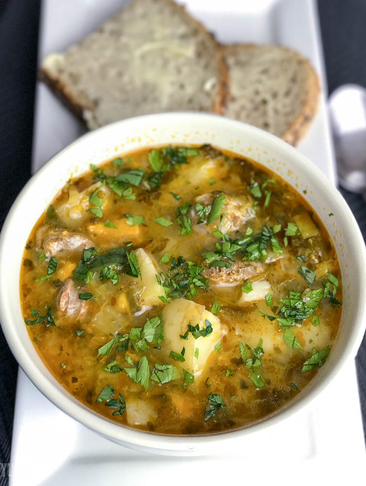 The Yum Yum Factor Instant Pot Potato Chorizo Soup