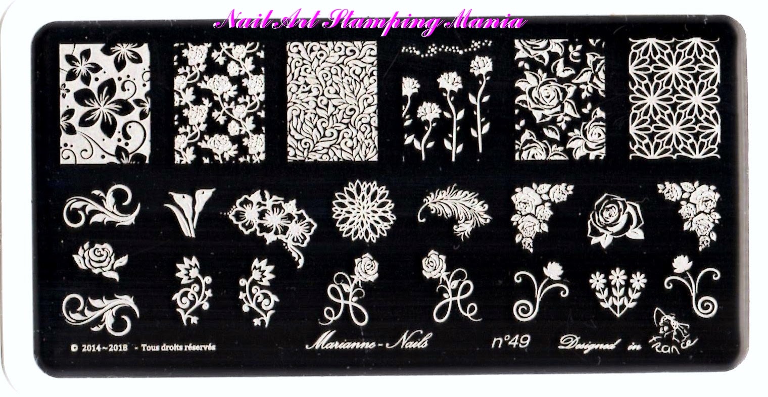 Nail Art Stamping Mania: Marianne - Nails Plates Swatches And Review