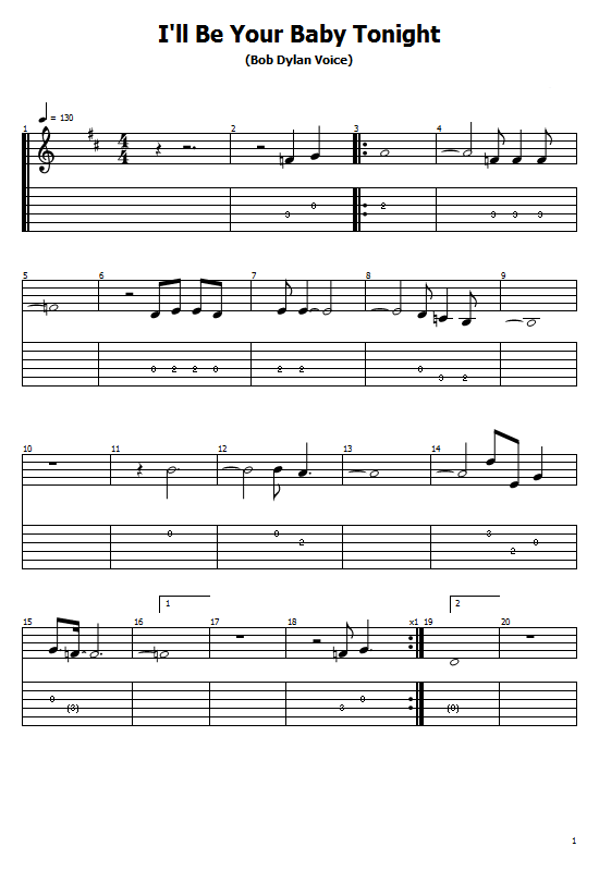 I'll Be Your Baby Tonight Tabs Bob Dylan. How To Play  I'll Be Your Baby Tonight On Guitar/ Bob Dylan Free Tabs / Bob Dylan Sheet Music. Bob Dylan - I'll Be Your Baby Tonight Chords