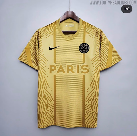 white and gold psg jersey