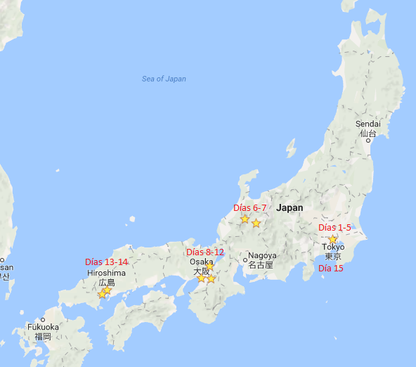 Viaja por tu cuenta Ruta 2 semanas por Japón