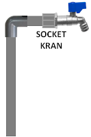 Contoh pemasangan Socket kran pada instalasi pipa