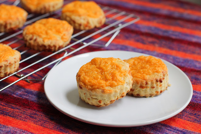 Food Lust People Love: These overnight yeasted cheese scones have cheese inside and on top. They make a delightful breakfast or snack or use them as sandwich bread.