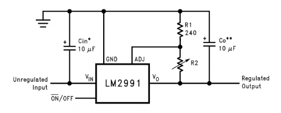 https://www.unboxing.eu.org/2021/03/lm2991-low-drop-regulator-typical-application-circuit-digram.html LM2991 Low Drop Regulator Typical Application Circuit Diagram and Datasheet
