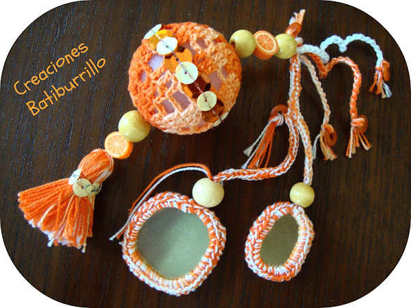 Colgante Crochet CON Borla Y Espejos