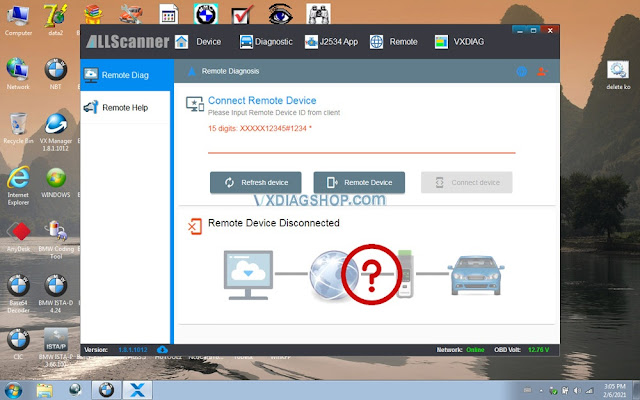 VXDIAG DoNET Diagnosis Adds Singapore VPN 1