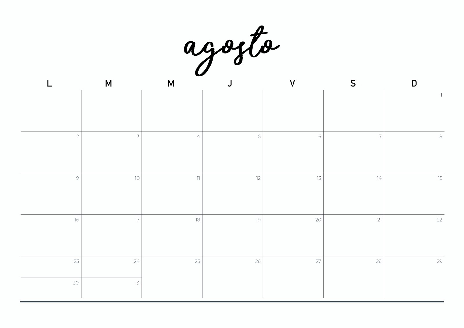 Calendario minimalista 2021 | annie's place⠀