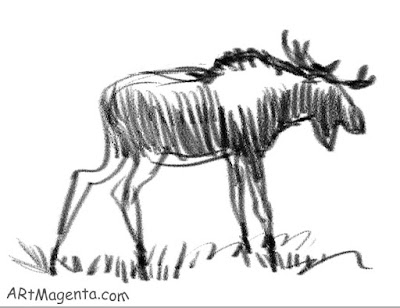 Moose is a sketch by artist and illustrator Artmagenta
