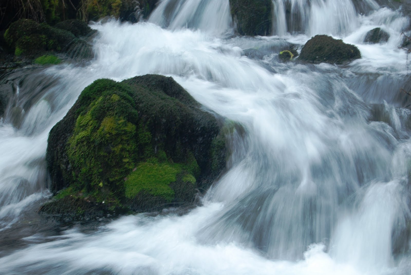 colored garden: The sound and beauty of rushing water