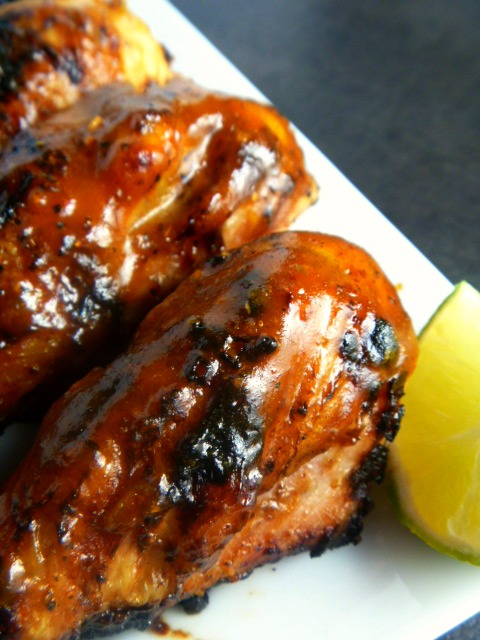 Chipotle Lime BBQ Drumsticks - A 5 ingredient dish that is soooo easy to make.  Perfect for the 4th of July or your next outdoor bash.  Quick enough for a weeknight meal!  Slice of Southern