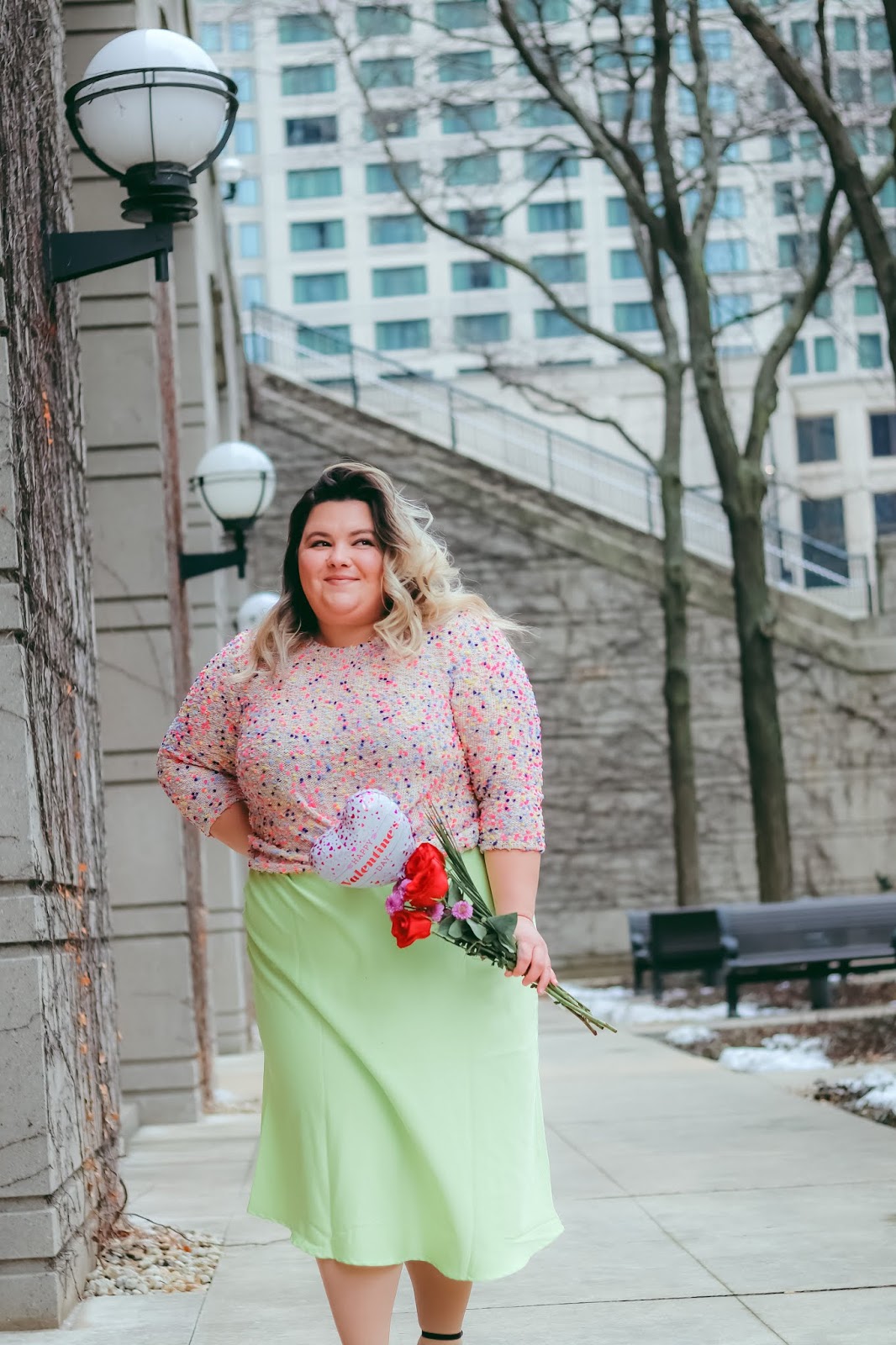 Plus Size Neon Slip Skirt - Natalie in the City