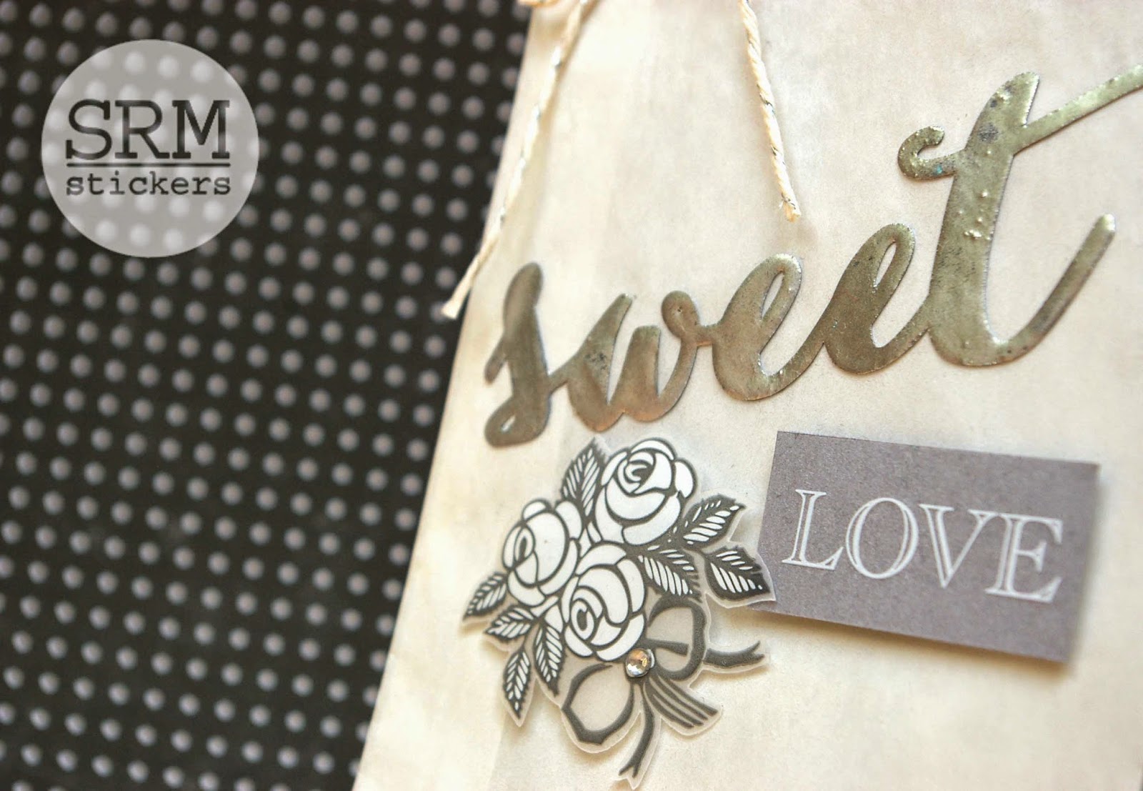 SRM Stickers Blog - Sweet Love Wedding Gift by Lorena - #glassinebag #shimmertwine #twine #stickers