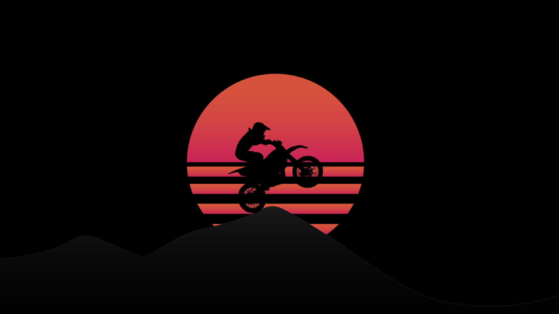 MINIMALIST BACKGROUND WALLPAPER - MOTOCROSS SYNTHWAVE - Heroscreen