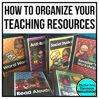 How to Organize Your Teacher Resources and Printables | Clutter-Free
