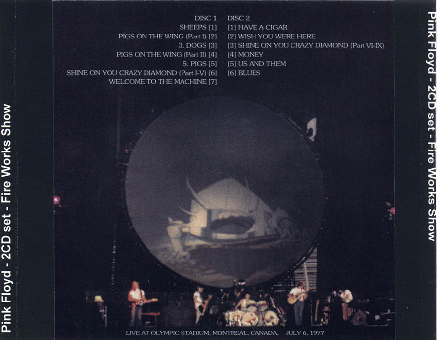 PINK FLOYD Pink Floyd In The Flesh Tour (Last Show of the Tour) 1977