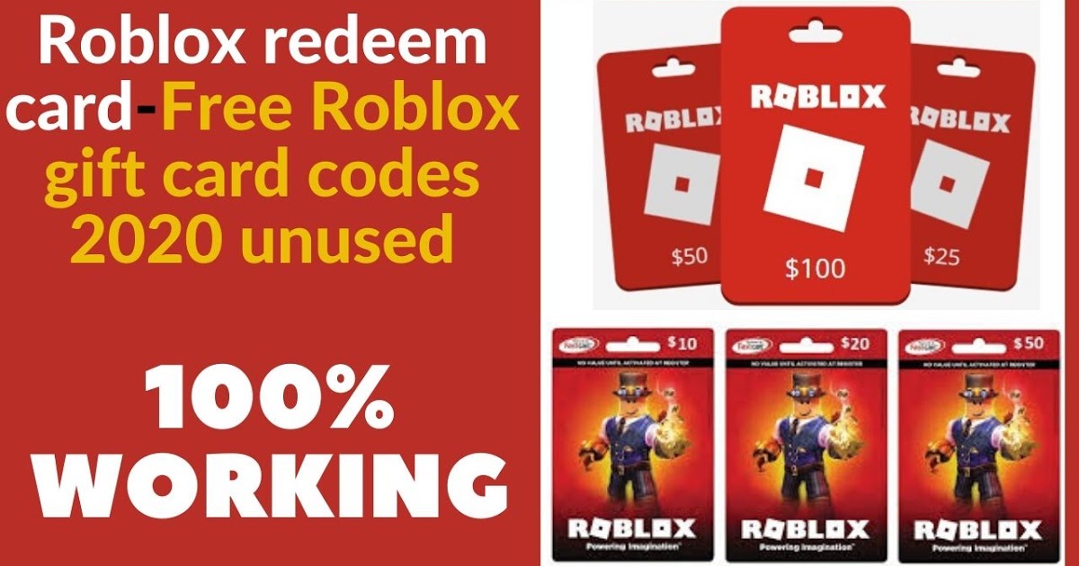 roblox gift codes redeem unused cards code