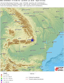 Cutremur cu magnitudinea de 4,6 grade in regiunea Vrancea