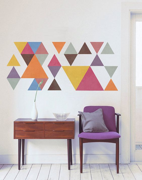 Awesome Geometric wall painting design ideas Awesome Geometric wall painting design ideas