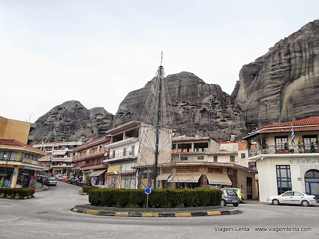 Praça central de Kalampaka - Meteora, Grécia