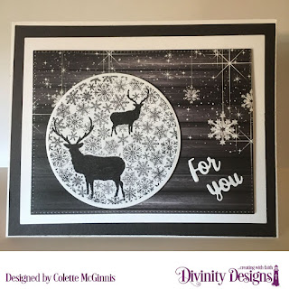 Stamp/Die Duos: Deer Ornament  Custom Dies: Pierced Rectangles, Holiday Word  Paper Collection: Rustic Christmas