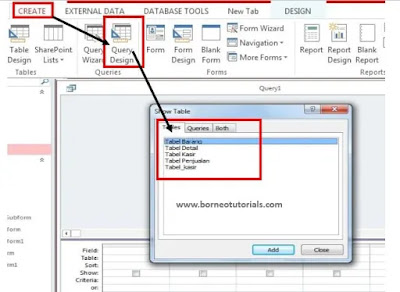 Cara Membuat Query Design Di Ms Access 2013 Borneotutorials