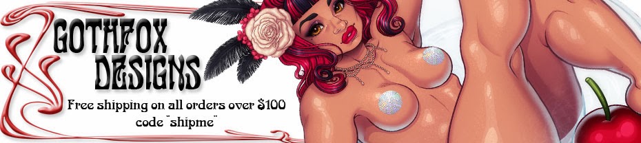 Burlesque Pasties and more by Gothfox Designs