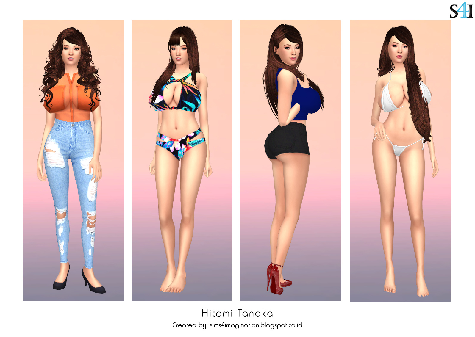 My Sims 4 CAS: Hitomi Tanaka.