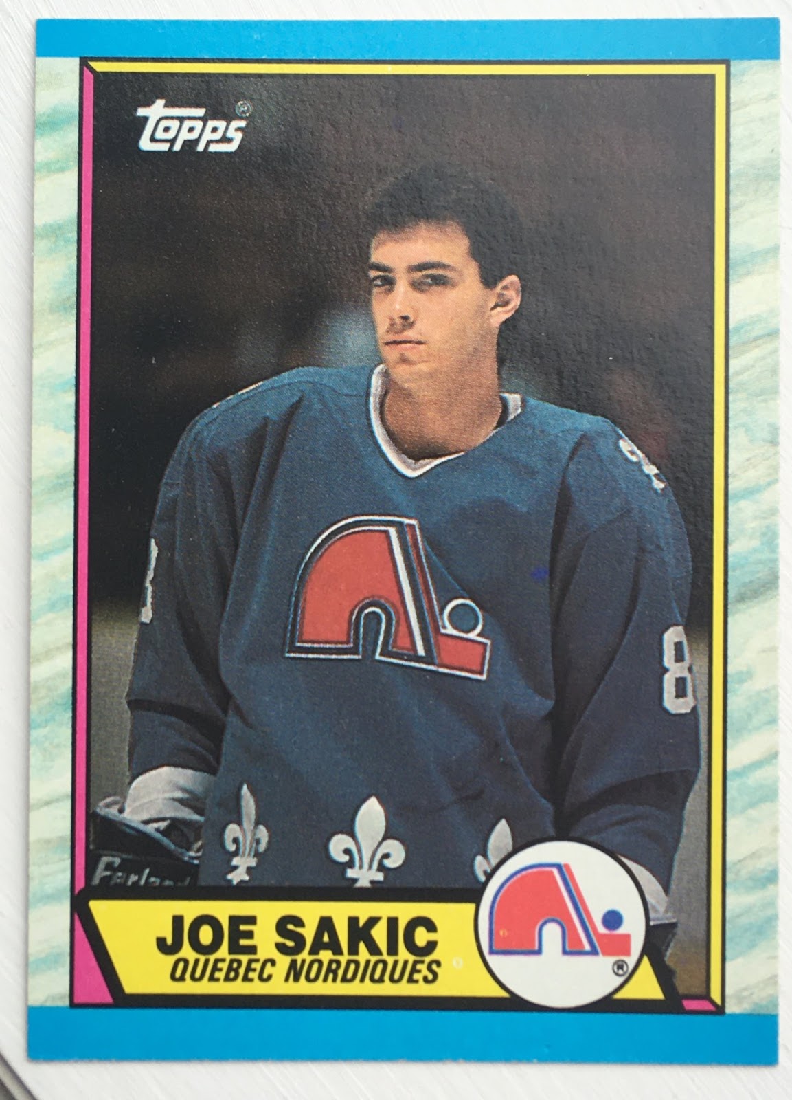 Joe Sakic of the Quebec Nordiques  Quebec nordiques, Olympic hockey,  Hockey players