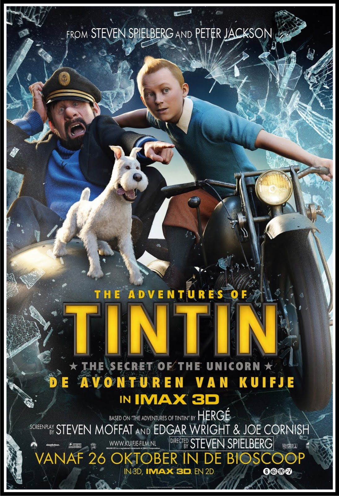 Иди тин тин тин. Приключения Тинтина: тайна единорога (2011). Приключения Тинтина тайна единорога 2011 Постер.