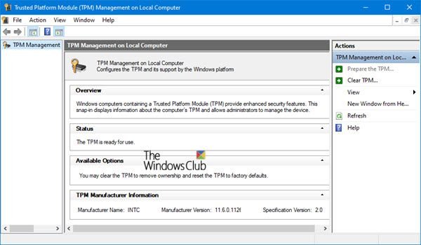 Gestion du module de gestion de confiance