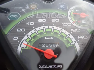 odometer saat meninggalkan Kabupaten Pesawaran