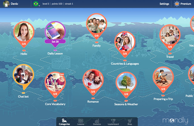 تحميل برنامج Mondly مهكر للاندرويد apk