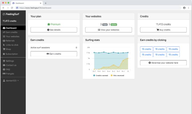 Free traffic generator autosurfs