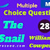 The Snail | William Cowper | Very Important Multiple Choice Questions and Answers (MCQ) | Class X Madhyamik Exam West Bengal