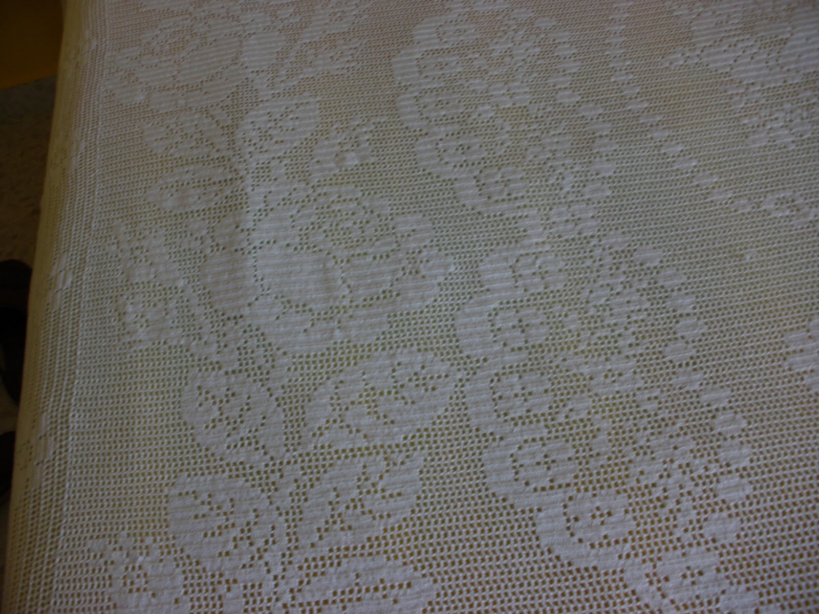 CROCHET DE ANTONIA: colcha de crochet de 135 cm en blanco