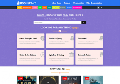 Books Cart Premium Blogger Template